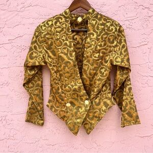 Vintage Milanzo Top Gold Shimmer Size 5